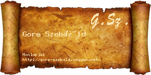 Gore Szebáld névjegykártya